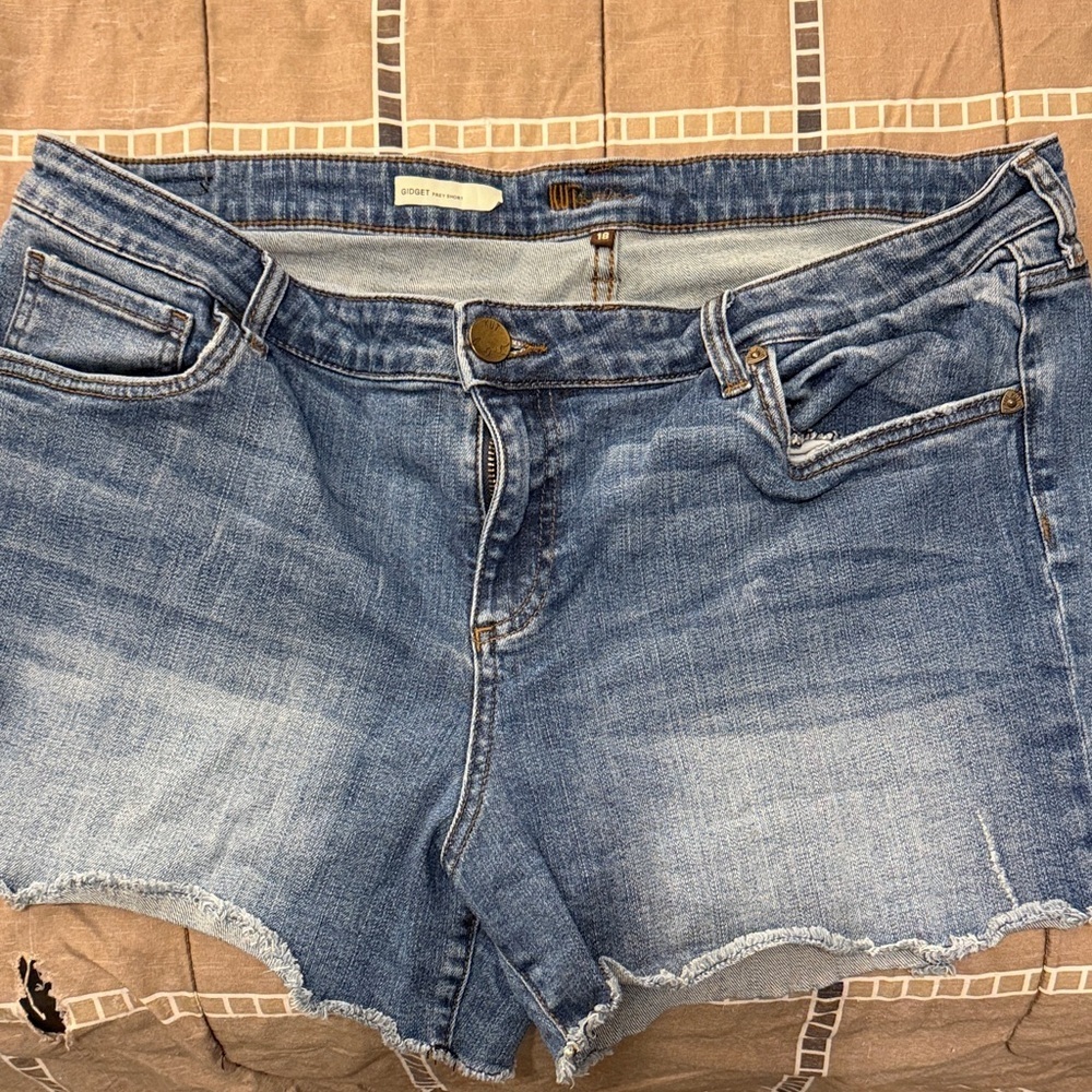Kut from the Kloth Gidget Frey Size 18 Blue Denim Shorts